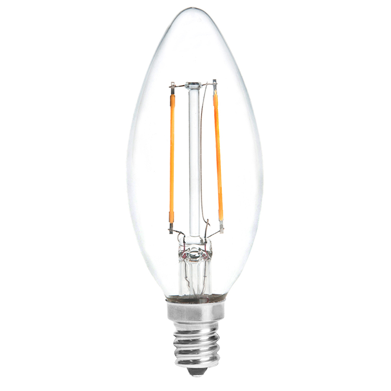 B10 E12 2W LED Vintage Antique Filament Light Bulb, 25W Equivalent, 4-Pack B10 E12 2W LED Vintage Antique Filament Light Bulb, 25W Equivalent, 4-Pack